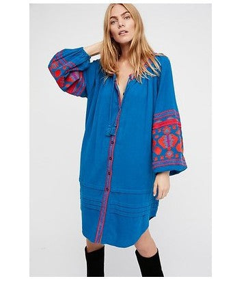 Embroidered Loose Cardigan Embroidered Dress