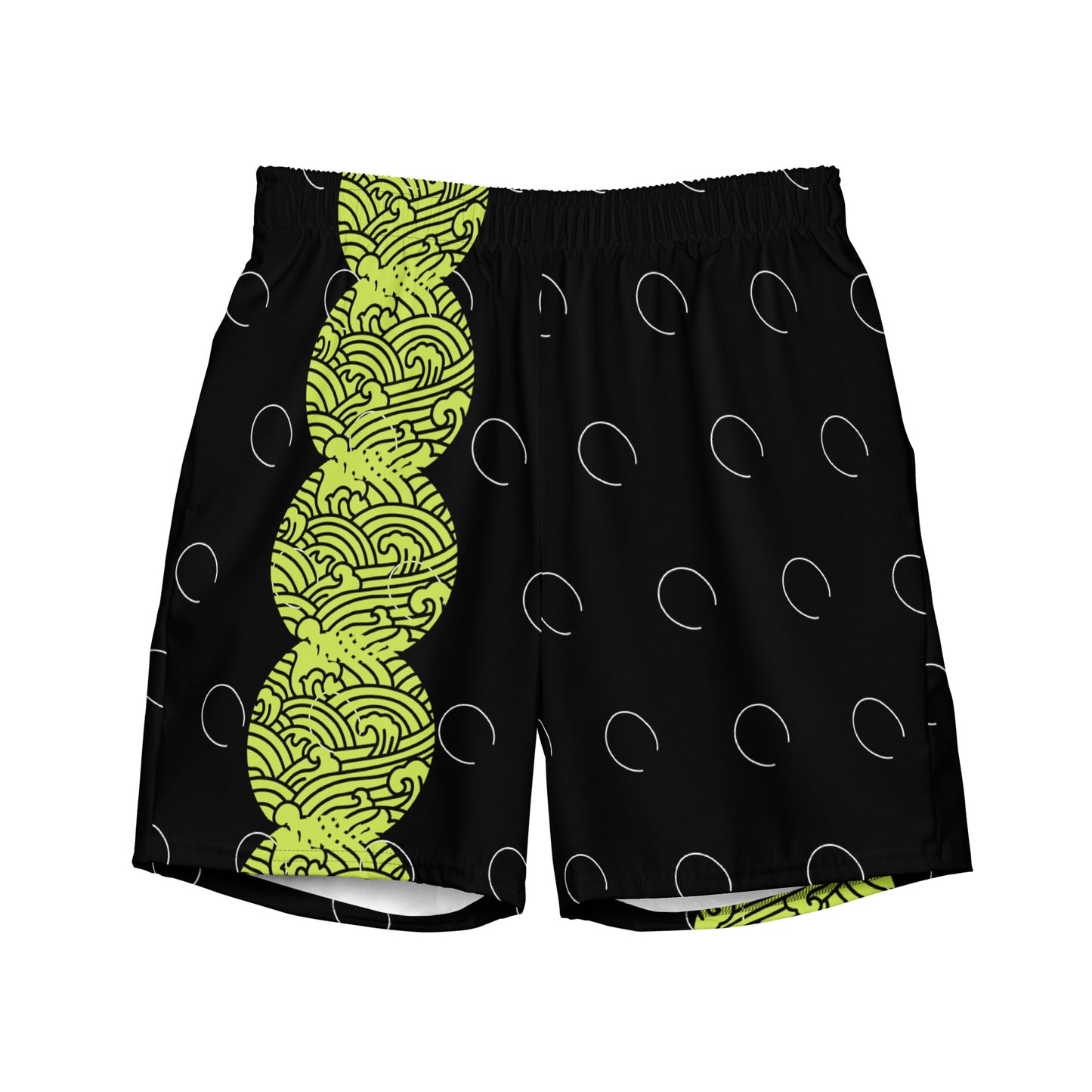 Men's Black Wave Swim Shorts